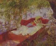 John Singer Sargent Two Women Asleep in a Punt under the Willows oil on canvas